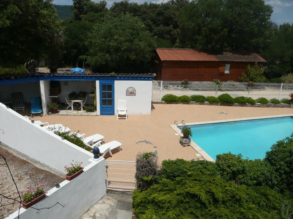 Gites De Plos Appart Chalet Piscine Spa Anduze Eksteriør billede