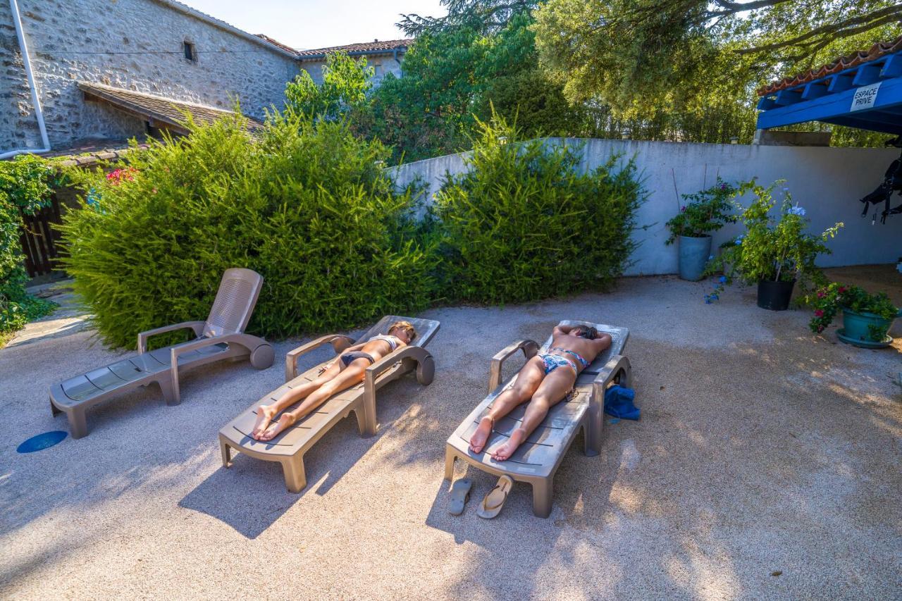 Gites De Plos Appart Chalet Piscine Spa Anduze Eksteriør billede